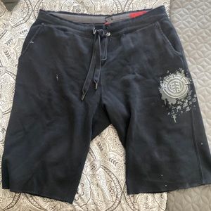 Element mens sweat shorts, black, size L